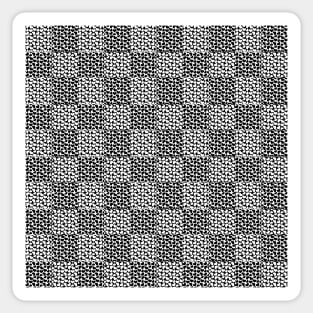 Checkered Love - Black and White Sticker